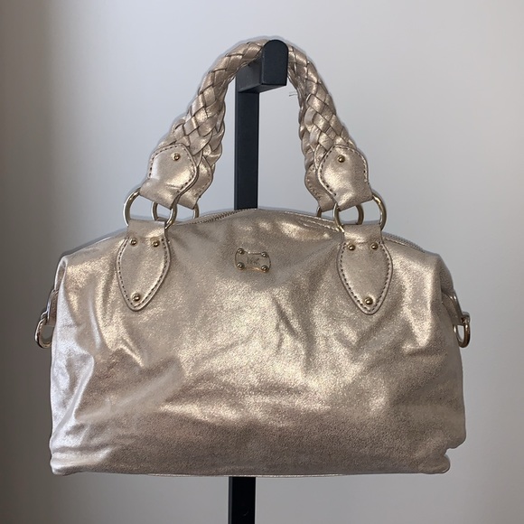 EUC Michael Kors, Soft Woodside, Pale Gold Satchel - Picture 2 of 15